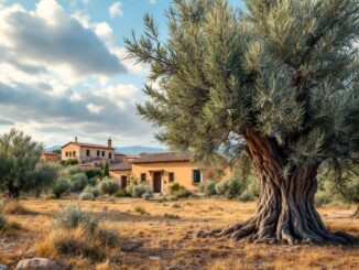 Vista panoramica de Piedras Albas en Cáceres