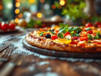 Una deliziosa pizza servita al festival di Sanremo