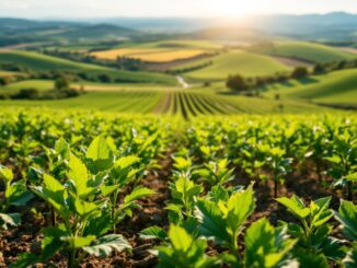 Manifestazione agricola in Cataluña con agricoltori in protesta