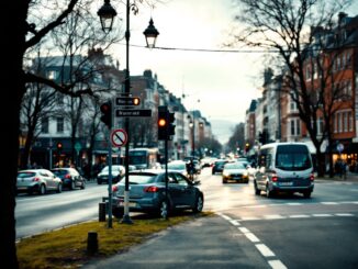 Señal P33 que indica un nuevo límite de velocidad en España