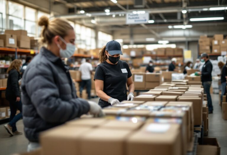 Visita de la reina Sofía al Banco de Alimentos