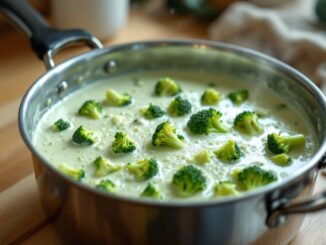 Deliciosa crema de brócoli en un tazón