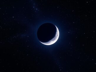 Eclipse lunar che illumina il cielo notturno