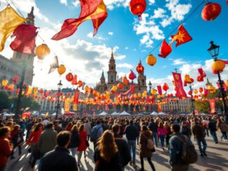 Immagine dell'esplosione durante le Fallas di València