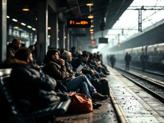 Manifestazione durante la huelga general di Renfe e Adif