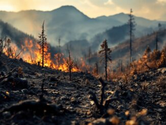 Immagine di incendi forestali in Asturias e Cantabria