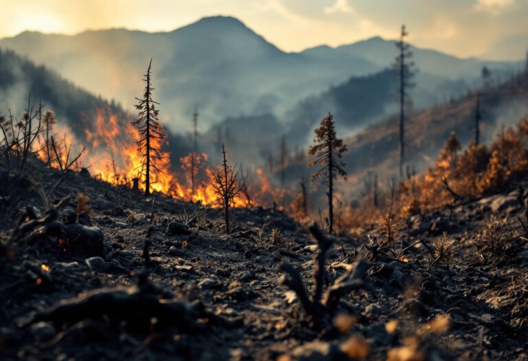 Incendios forestales en Asturias y Cantabria