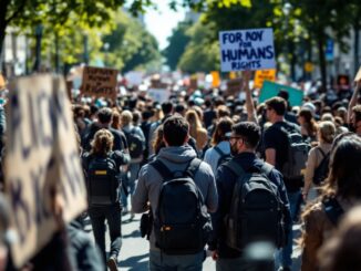 Manifestazione per la parità di genere nel Día Internacional de la Mujer