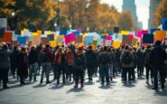 Militares españoles manifestándose por mejores salarios