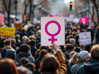 Manifestazione femminista per il Día Internacional de la Mujer