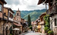 Vista panoramica di Puebla de la Sierra, un rifugio artistico