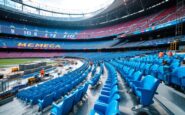 Vista delle nuove butacas nel Camp Nou ristrutturato