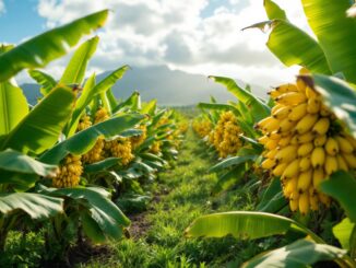 Plátanos en una plantación de Canarias