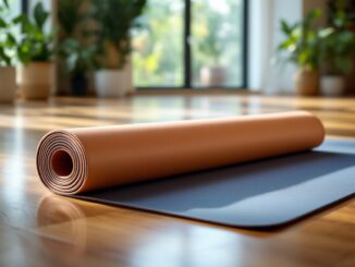 Pratica di yoga in un parco spagnolo durante il tramonto